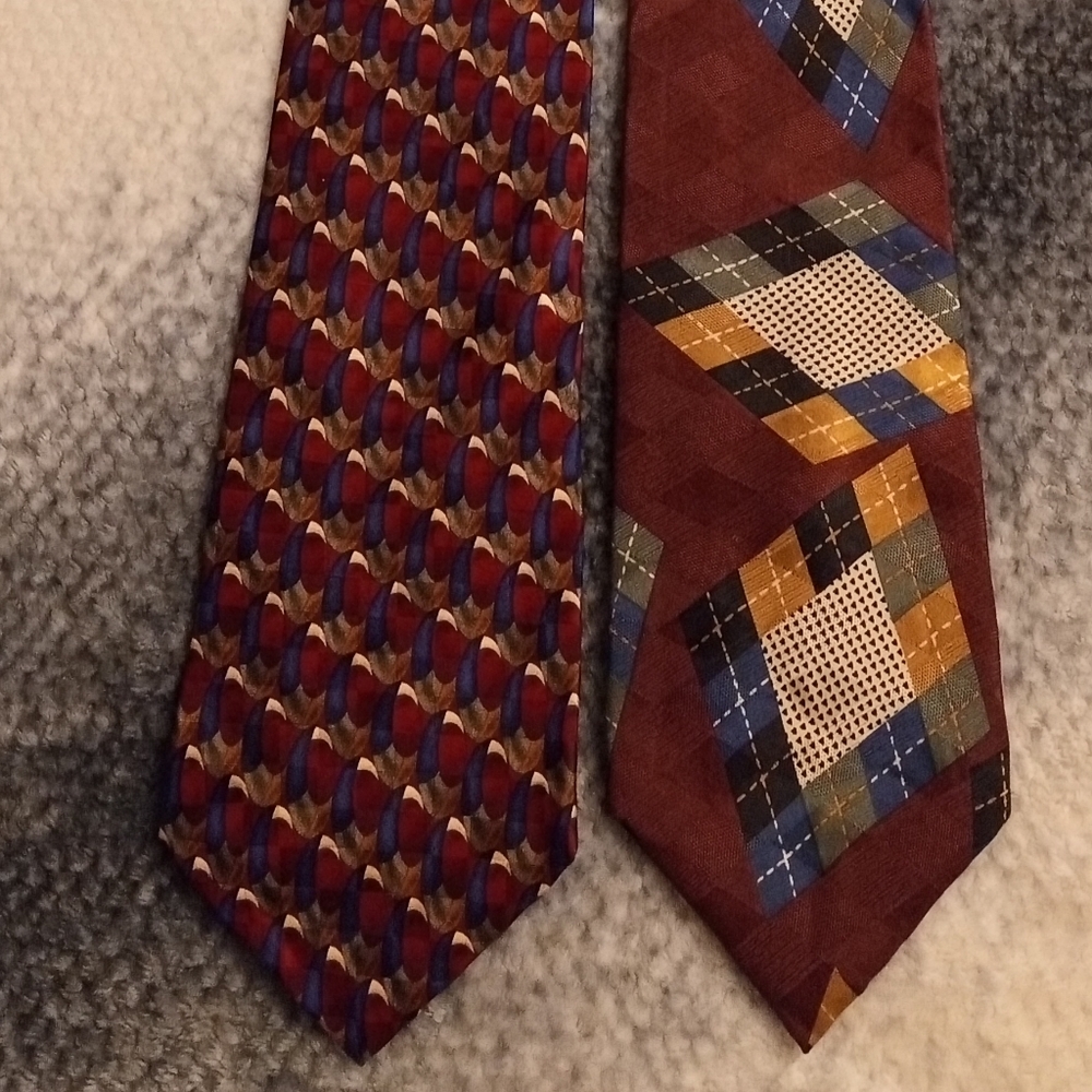 Oscar de la Renta set of 2 100% silk neckties Couture Collection